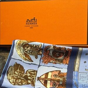 Hermes Lois Dubigeon Multicolor Pocket Square